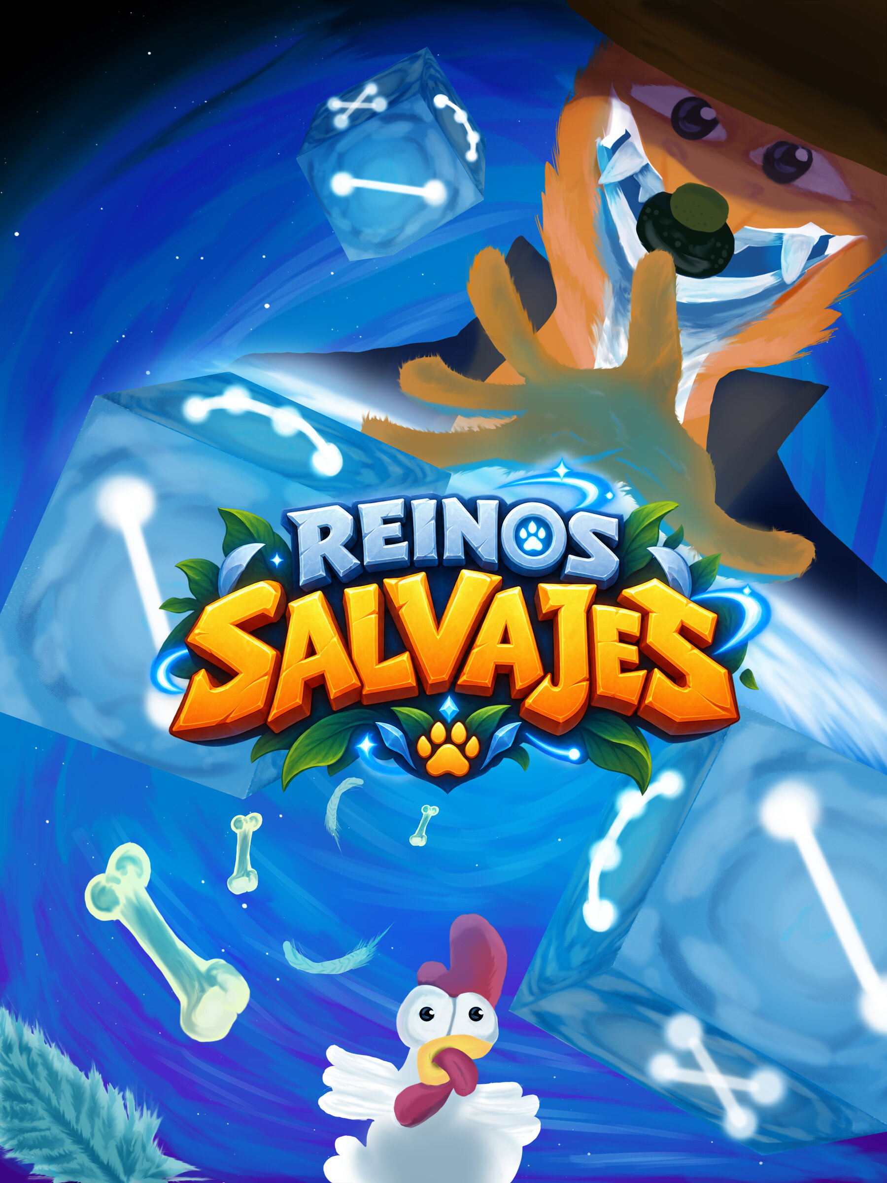 Reinos Salvajes — zorro cósmico lanzando dados